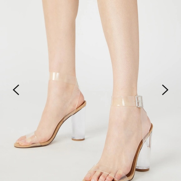 Steve Madden Transparent and Tan Heels size 5 - Picture 11 of 11